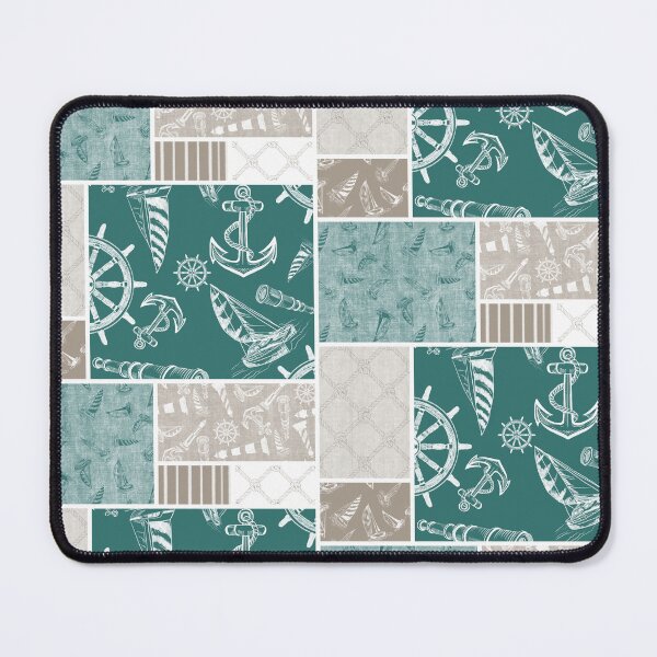 Item preview, Driftwood and Bluegreen Quilt Design Nautical Charcoal Sketches Collection- Features Netting, Stripes, Nautical Items, and Lighthouse Designs designed and sold by PD-Coastal.