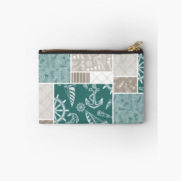 Item preview, Driftwood and Bluegreen Quilt Design Nautical Charcoal Sketches Collection- Features Netting, Stripes, Nautical Items, and Lighthouse Designs designed and sold by PD-Coastal.