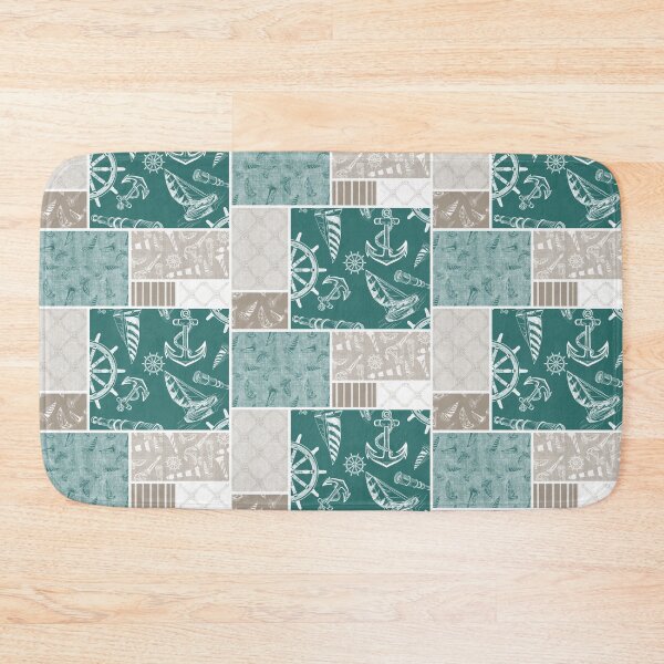Item preview, Driftwood and Bluegreen Quilt Design Nautical Charcoal Sketches Collection- Features Netting, Stripes, Nautical Items, and Lighthouse Designs designed and sold by PD-Coastal.