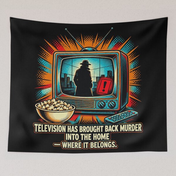 Item preview, Vintage TV Dark Humor — Home Suspense Satire designed and sold by Uglyandcute.