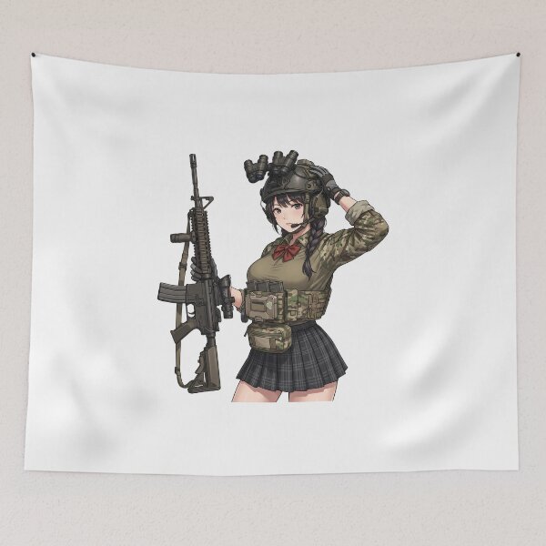 Item preview, Tactical School Girl - Anime Special Ops designed and sold by RAWLIFEGRAPHIC.