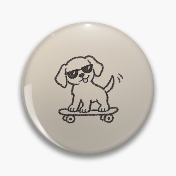 Item preview, Too Cool to Sit - Cheeky Dog on a Skateboard Funny Puppy Doodle designed and sold by Nature's Palette.