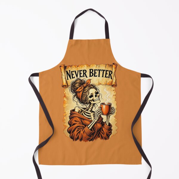 Item preview, Never Better Messy Bun Skeleton Halloween Sarcastic Humor designed and sold by Endless7Art.