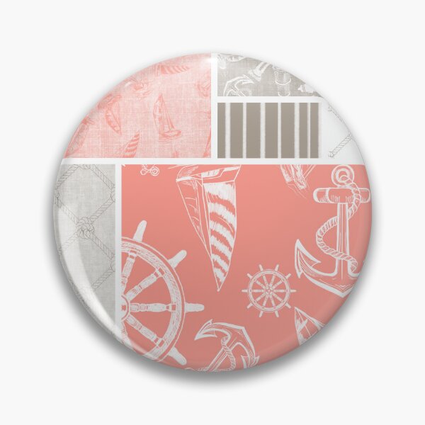 Item preview, Driftwood and Coral Quilt Design Nautical Charcoal Sketches Collection- Features Netting, Stripes, Nautical Items, and Lighthouse Designs designed and sold by PD-Coastal.
