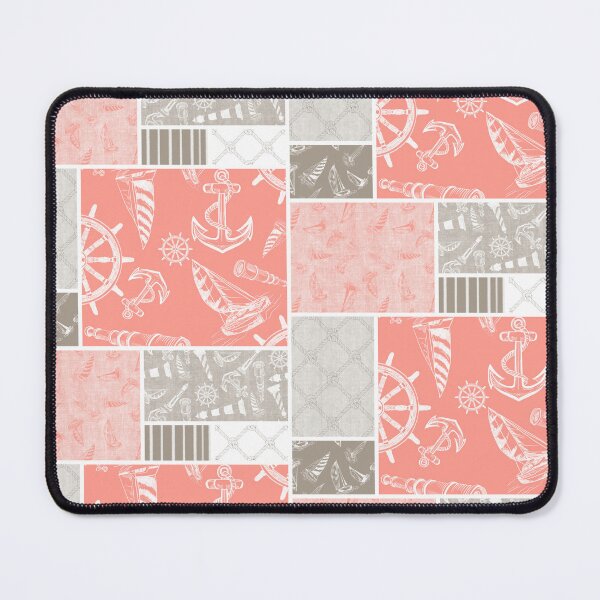 Item preview, Driftwood and Coral Quilt Design Nautical Charcoal Sketches Collection- Features Netting, Stripes, Nautical Items, and Lighthouse Designs designed and sold by PD-Coastal.