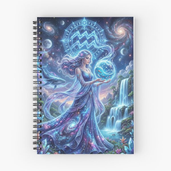 Item preview, Aquarius Goddess - Celestial Zodiac Fantasy Art with Water Orb designed and sold by Lucid Dream Pixel.