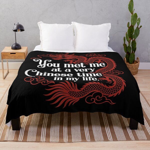 Item preview, You Met Me At A Very Chinese Time Dragon Circle Elegant Quote T-Shirt designed and sold by slmfams.