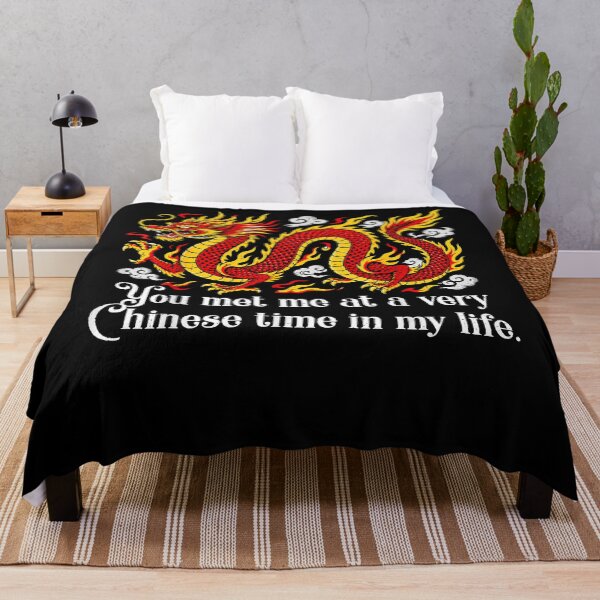 Item preview, You Met Me At A Very Chinese Time Colorful Fire Dragon Quote T-Shirt designed and sold by slmfams.