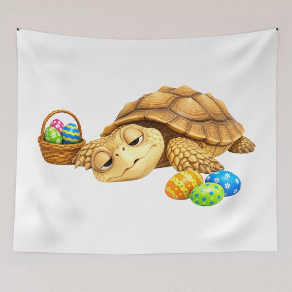 Item preview, Joyful African Spurred Tortoise Easter designed and sold by Sillytoe.