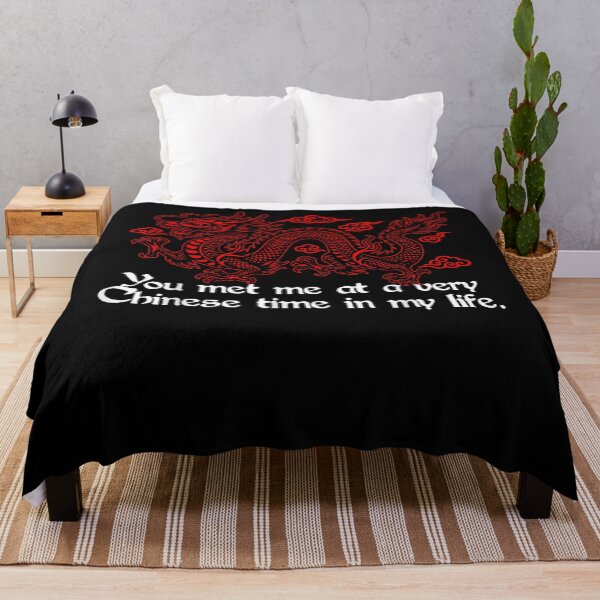 Item preview, You Met Me At A Very Chinese Time Classic Red Dragon Silhouette Quote T-Shirt designed and sold by slmfams.