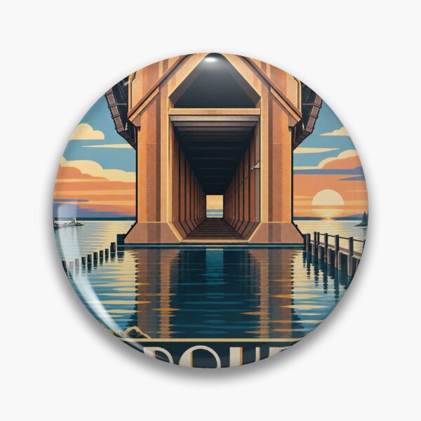 Item preview, Marquette Michigan Ore Dock Sticker – Lake Superior Industrial Landmark Art designed and sold by mnkyride.