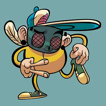Artwork thumbnail, Funny Fly - Rapper Fly by DGMaxShop