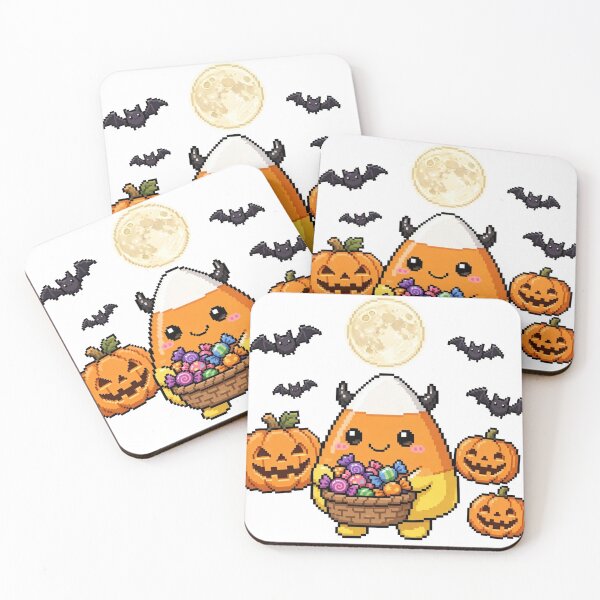 Item preview, Candy Corn Monster Pixel Art Halloween Trick or Treat designed and sold by Ebodega.