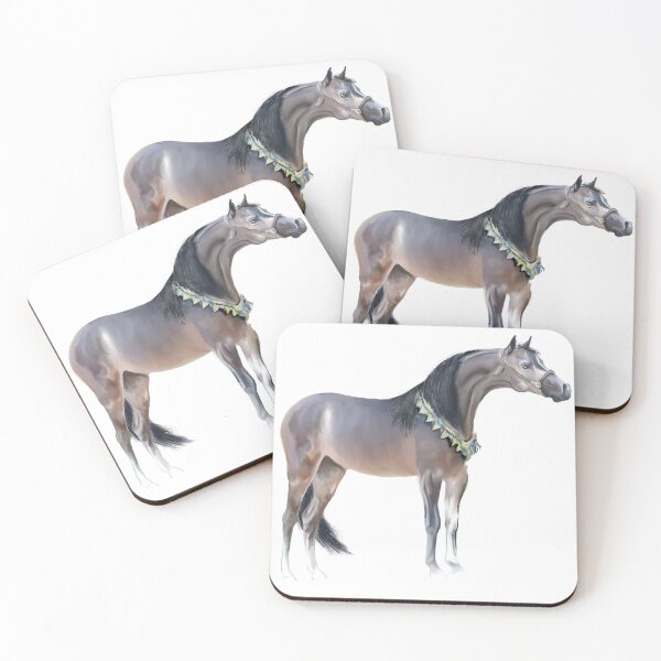 Item preview, Rose Grey Miniature Horse Painting designed and sold by TrueWoven Studio.