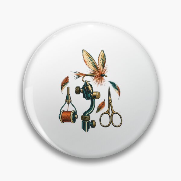 Item preview, Fly Tying Vise Workshop Emblem designed and sold by Philippa Shop.