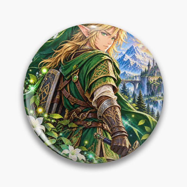 Item preview, Fantasy Elf Warrior Green Tunic Adventure designed and sold by Mystic Wild Studio.