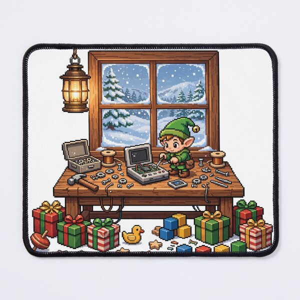 Item preview, Christmas Elf Building Game Console Pixel Art Workshop designed and sold by Ebodega.