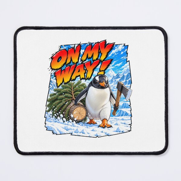 Item preview, On My Way Gentoo Penguin Christmas Art designed and sold by wildlifethings.