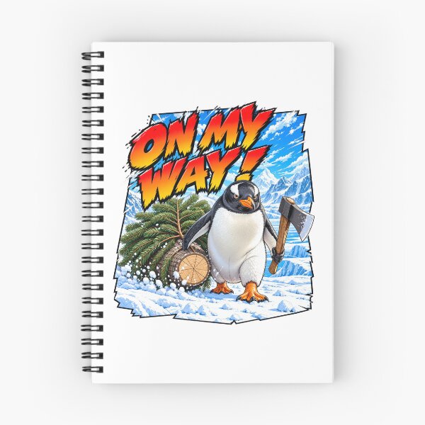 Item preview, On My Way Gentoo Penguin Christmas Art designed and sold by wildlifethings.