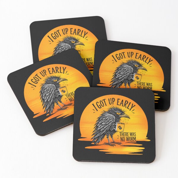 Item preview, I Got Up Early, There Was No Worm – Funny Crow Morning Design designed and sold by Szpaku desart .