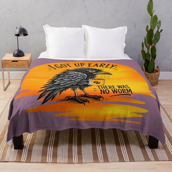 Item preview, I Got Up Early, There Was No Worm – Funny Crow Morning Design designed and sold by Szpaku desart .