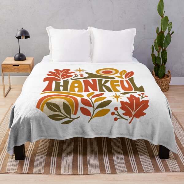 Item preview, Thankful Thanksgiving Fall Autumn Retro Vintage designed and sold by LuveraxArt.