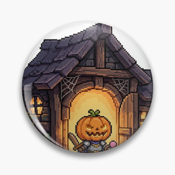 Artikelvorschau, Kürbisritter Süßes oder Saures Pixel-Art Halloween entworfen und verkauft von Ebodega.