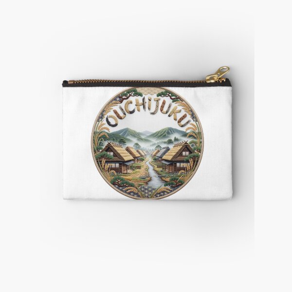 Item preview, Ouchijuku Japan Fukushima Thatched Roof Post Town Embroidered Patch Sticker designed and sold by Imaginarium of Chaos falcon88 .