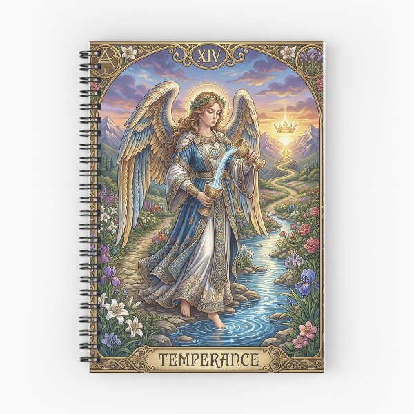 Item preview, Temperance Tarot Card - Mystical Major Arcana Angel Art designed and sold by Lucid Dream Pixel.