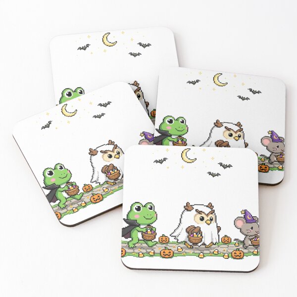 Item preview, Trick or Treat Parade Pixel Art Halloween Animals designed and sold by Ebodega.