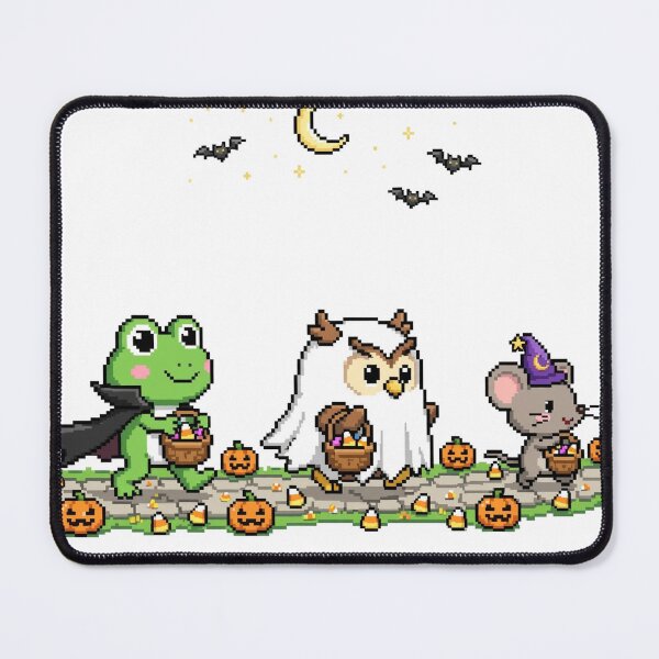 Item preview, Trick or Treat Parade Pixel Art Halloween Animals designed and sold by Ebodega.
