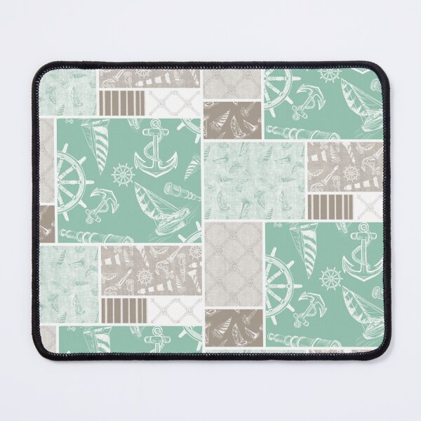Item preview, Driftwood and Seafoam Quilt Design Nautical Charcoal Sketches Collection- Features Netting, Stripes, Nautical Items, and Lighthouse Designs designed and sold by PD-Coastal.