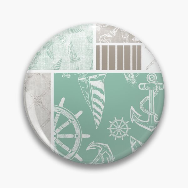 Item preview, Driftwood and Seafoam Quilt Design Nautical Charcoal Sketches Collection- Features Netting, Stripes, Nautical Items, and Lighthouse Designs designed and sold by PD-Coastal.
