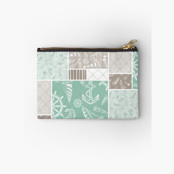 Item preview, Driftwood and Seafoam Quilt Design Nautical Charcoal Sketches Collection- Features Netting, Stripes, Nautical Items, and Lighthouse Designs designed and sold by PD-Coastal.