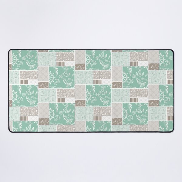 Item preview, Driftwood and Seafoam Quilt Design Nautical Charcoal Sketches Collection- Features Netting, Stripes, Nautical Items, and Lighthouse Designs designed and sold by PD-Coastal.