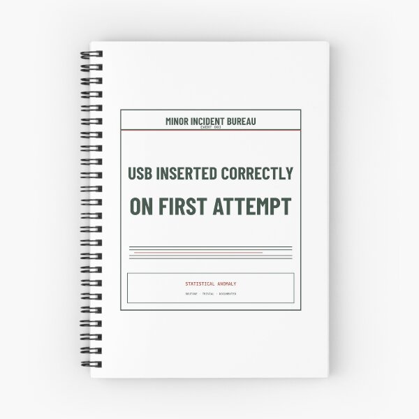 Item preview, Usb Inserted Correctly On First Attempt Light | Funny Bureaucratic Incident Design designed and sold by MinorIncidentBureau.