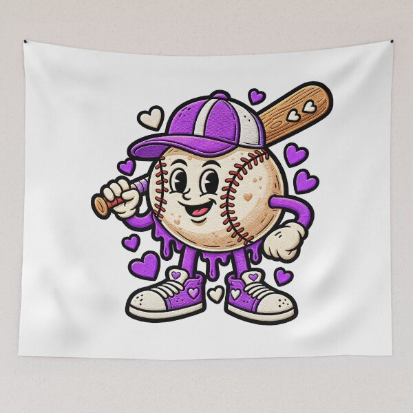 Item preview, Baseball Drip Icecream Heart Melting Baseball Art designed and sold by ArtDesignTp.