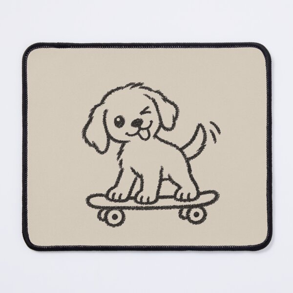 Item preview, Too Cool to Sit - Cheeky Dog on a Skateboard Funny Puppy Doodle designed and sold by Nature's Palette.