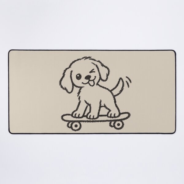 Item preview, Too Cool to Sit - Cheeky Dog on a Skateboard Funny Puppy Doodle designed and sold by Nature's Palette.