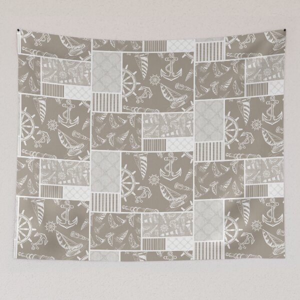 Item preview, Driftwood Quilt Design Nautical Charcoal Sketches Collection- Features Netting, Stripes, Nautical Items, and Lighthouse Designs designed and sold by PD-Coastal.