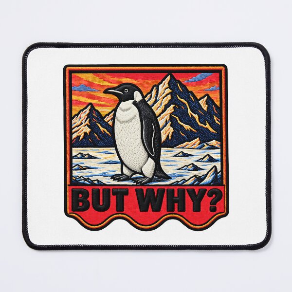 Item preview, But Why Penguin Mountain Humor Funny Penguin designed and sold by ArtDesignTp.