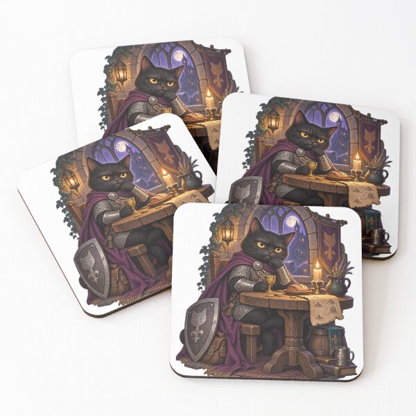 Item preview, Medieval Cat Shirt - Tiny Knight Off Duty - Gothic Fantasy Art designed and sold by Valmere-Punk.