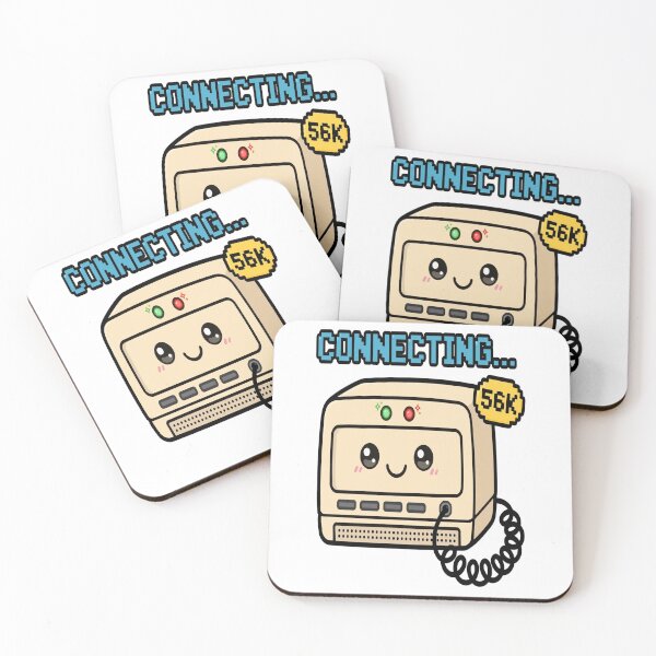 Artikelvorschau, Connecting 56K Funny Retro Dial Up Modem 90s Internet Kawaii entworfen und verkauft von victorsuarez.