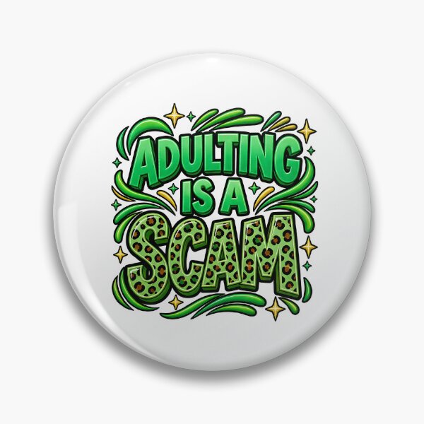 Item preview, Adulting Is a Scam Funny Sarcastic Leopard Style designed and sold by ArtDesignTp.