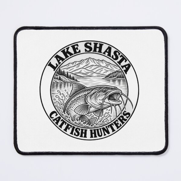 Item preview, Lake Shasta Catfish Hunters • California Fishing Emblem designed and sold by Tee Visions.