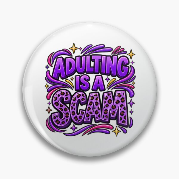 Item preview, Adulting Is a Scam Funny Leopard Print Sarcasm designed and sold by ArtDesignTp.