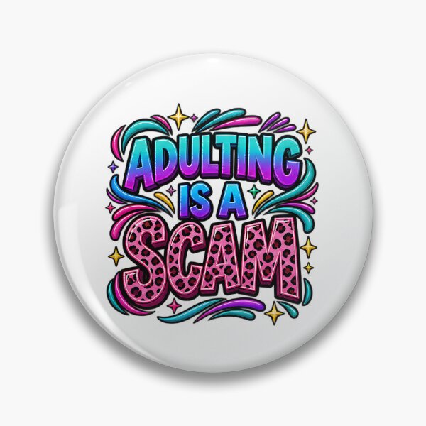 Item preview, Adulting Is a Scam Funny Sarcastic Leopard Print designed and sold by ArtDesignTp.