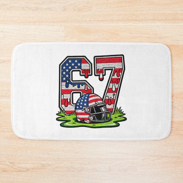 Item preview, 67 Funny Six Seven Football Patriotic American Flag designed and sold by ArtDesignTp.