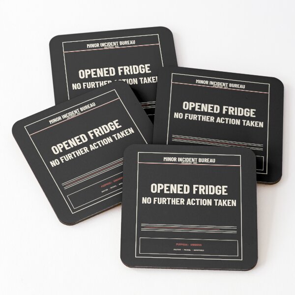 Item preview, Opened Fridge No Further Action Taken Dark | Funny Bureaucratic Incident Design designed and sold by MinorIncidentBureau.