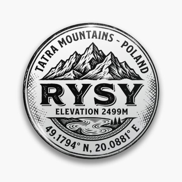 Item preview, Rysy Tatra Mountains Poland Elevation 2499m Hiking Badge designed and sold by jeshands.